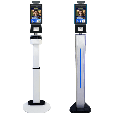 立柱式人脸识别测温门禁考勤一体机