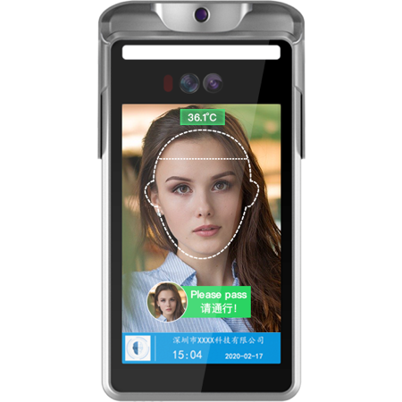 壁挂型人脸识别测温门禁考勤一体机