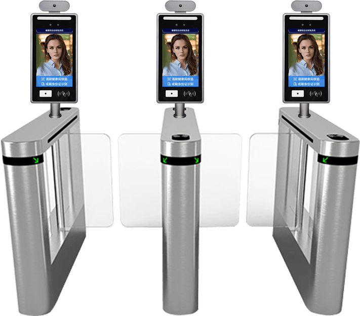 闸机式人脸识别人证核验测温门禁